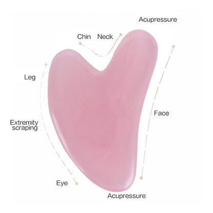 Facial Beauty Massage, Tendons, Love Heart Shape, Facial Scraping, Synthetic Beeswax Resin Crystal